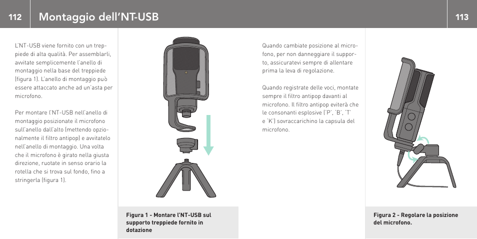 Montaggio dell’nt-usb | RODE Microphones NT-USB User Manual | Page 57 / 105