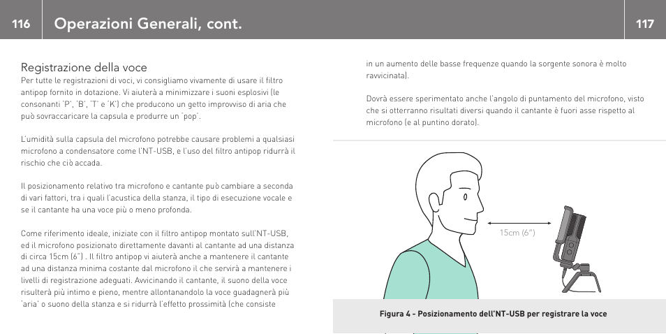 Operazioni generali, cont, Registrazione della voce | RODE Microphones NT-USB User Manual | Page 59 / 105