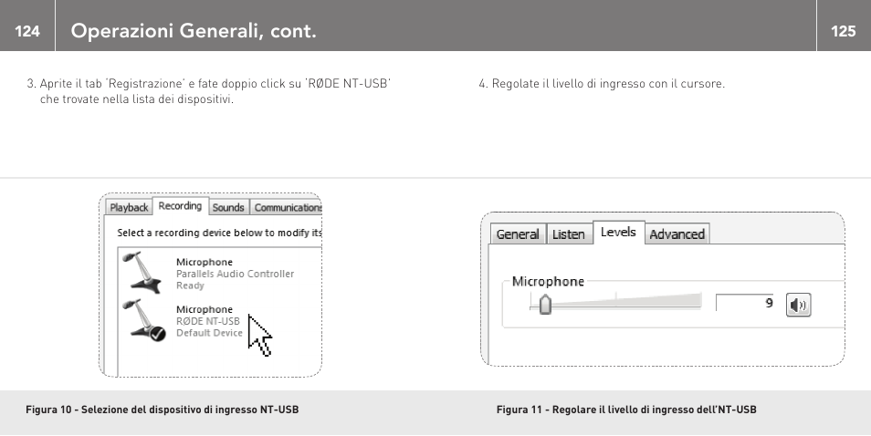 Operazioni generali, cont | RODE Microphones NT-USB User Manual | Page 63 / 105
