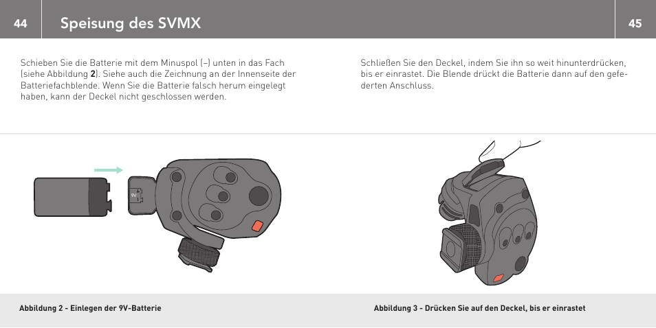Speisung des svmx | RODE Microphones Stereo VideoMic X User Manual | Page 23 / 129