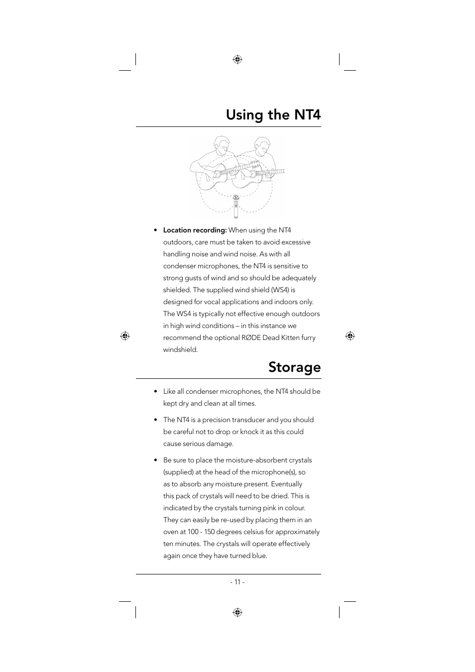 Using the nt4 storage | RODE Microphones NT4 User Manual | Page 11 / 12