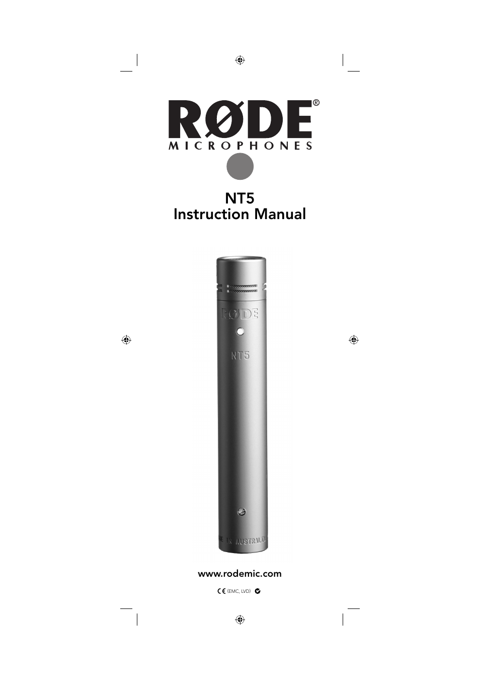 RODE Microphones NT5 User Manual | 8 pages