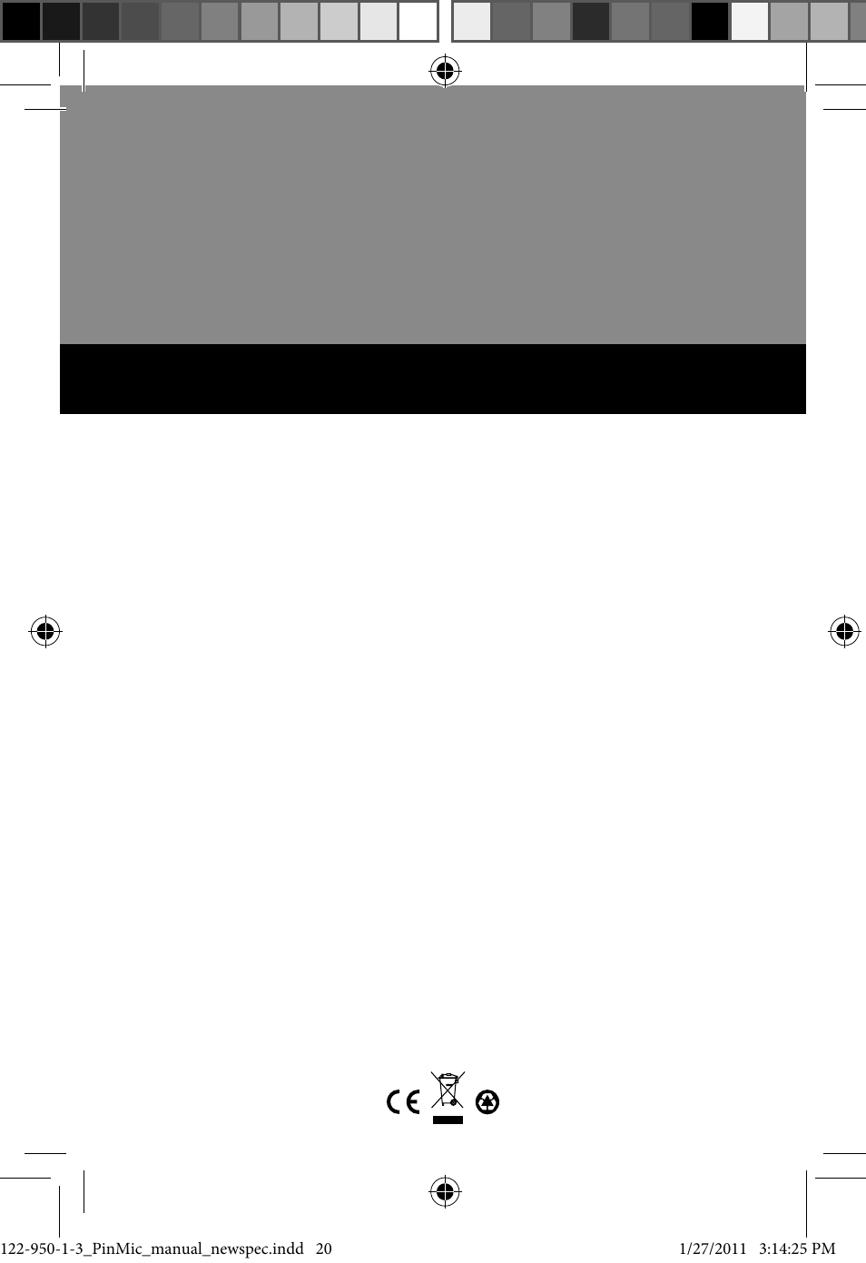 RODE Microphones PinMic User Manual | Page 20 / 20