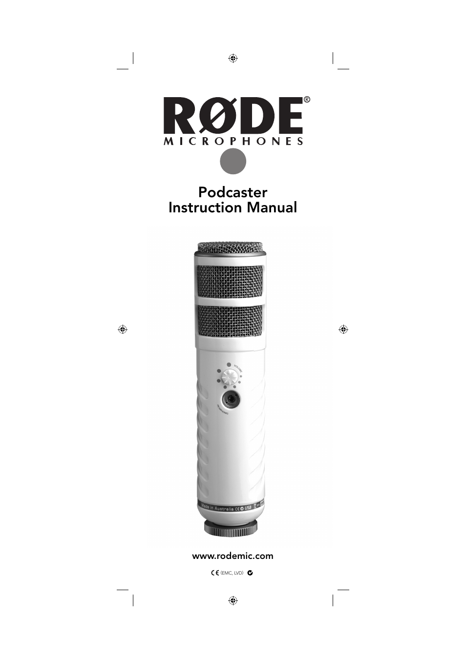 RODE Microphones Podcaster User Manual | 12 pages