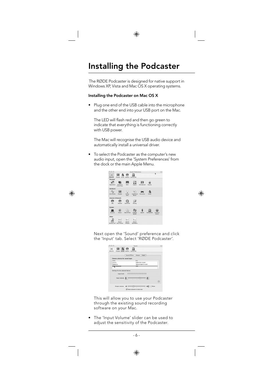 Installing the podcaster | RODE Microphones Podcaster User Manual | Page 6 / 12