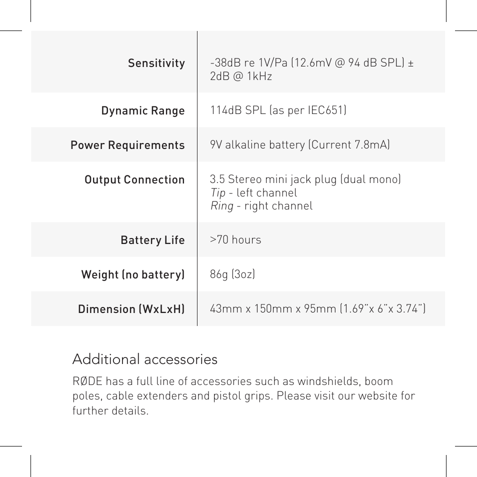 Additional accessories | RODE Microphones VideoMic Pro User Manual | Page 7 / 27