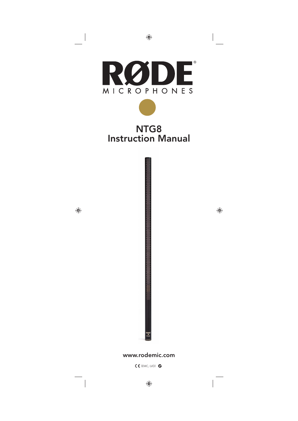 RODE Microphones NTG8 User Manual | 12 pages