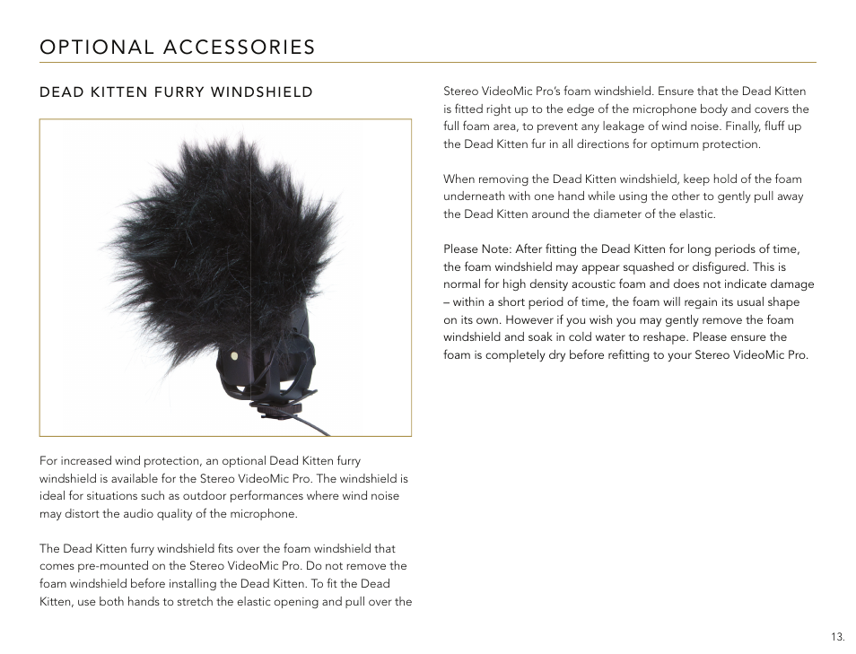 RODE Microphones Stereo VideoMic Pro User Manual | Page 13 / 18