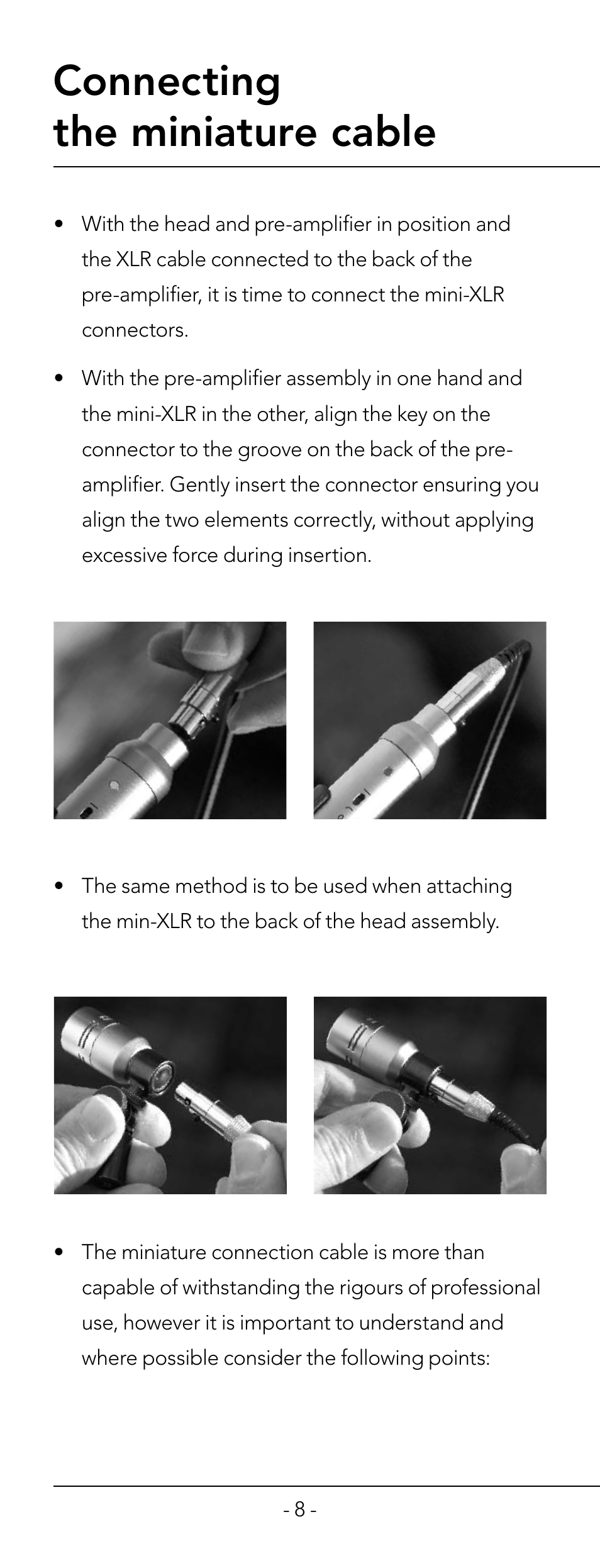 Connecting the miniature cable | RODE Microphones NT6 User Manual | Page 8 / 12