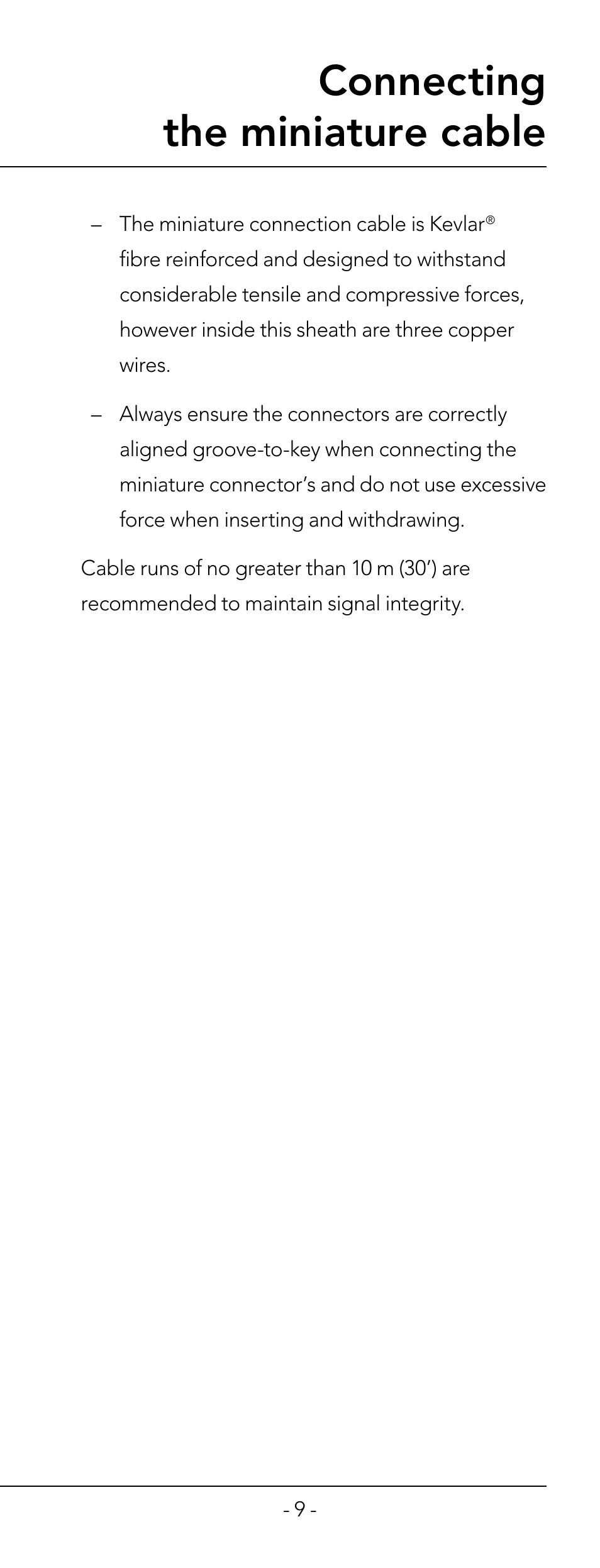 Connecting the miniature cable | RODE Microphones NT6 User Manual | Page 9 / 12