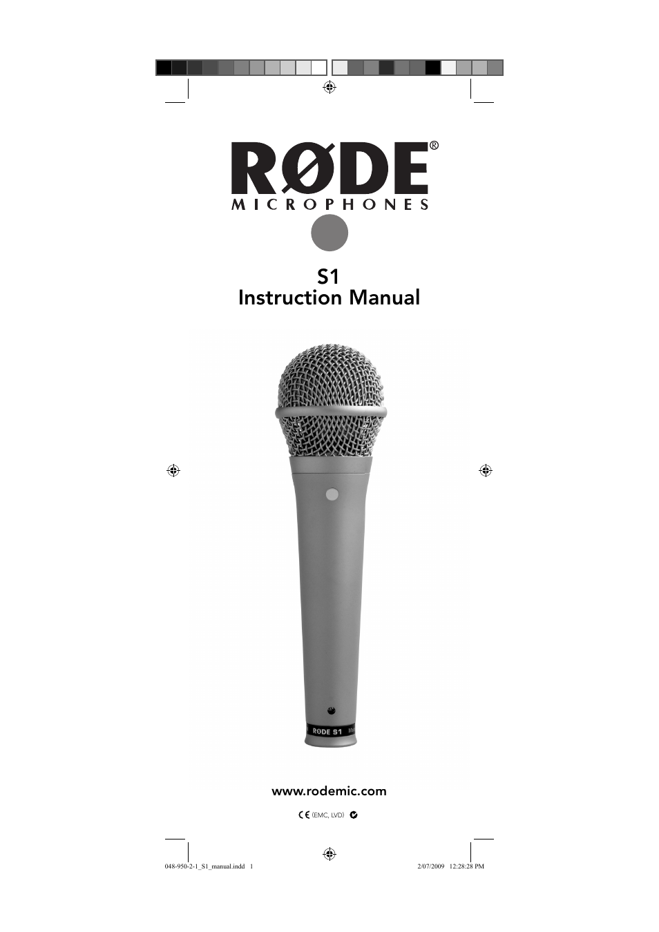 RODE Microphones S1 User Manual | 8 pages