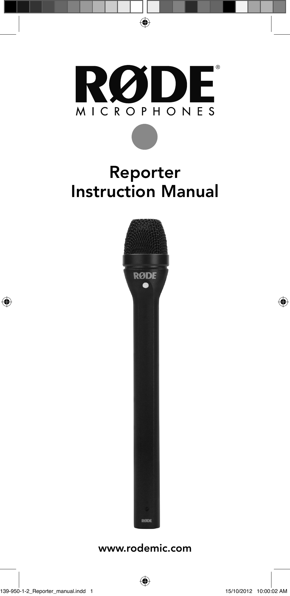 RODE Microphones Reporter User Manual | 12 pages