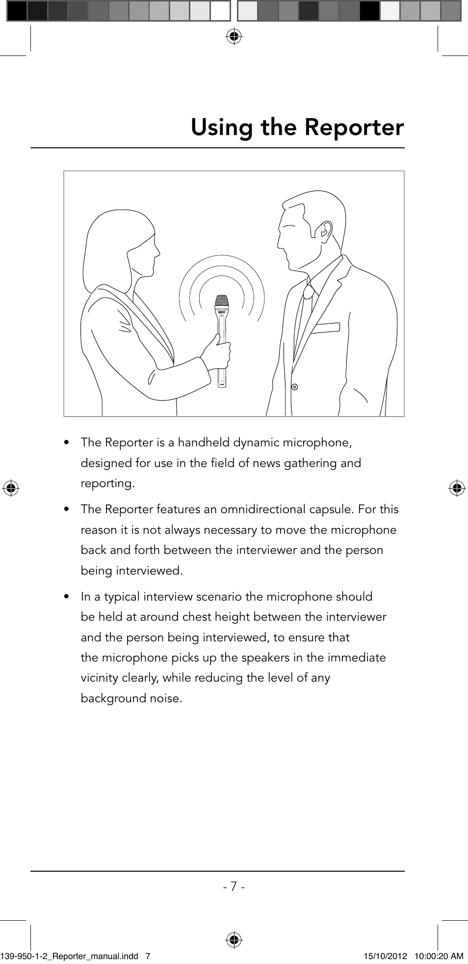 Using the reporter | RODE Microphones Reporter User Manual | Page 7 / 12