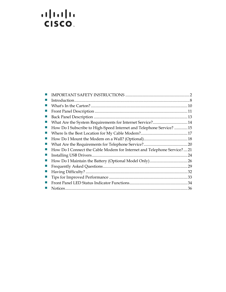 Cisco DPQ2202 User Manual | 38 pages