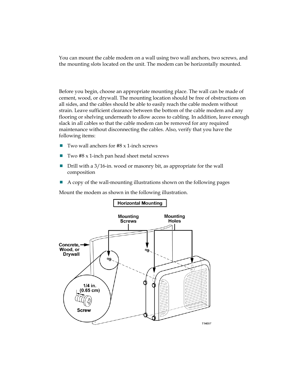 How do i mount the modem on a wall? (optional), Before you begin | Cisco DPQ2202 User Manual | Page 18 / 38