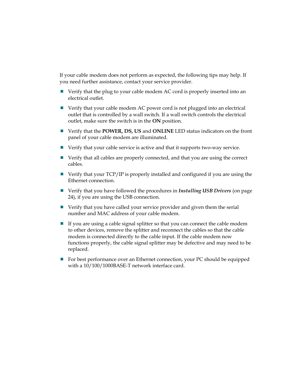 Tips for improved performance, Check and correct | Cisco DPQ2202 User Manual | Page 33 / 38