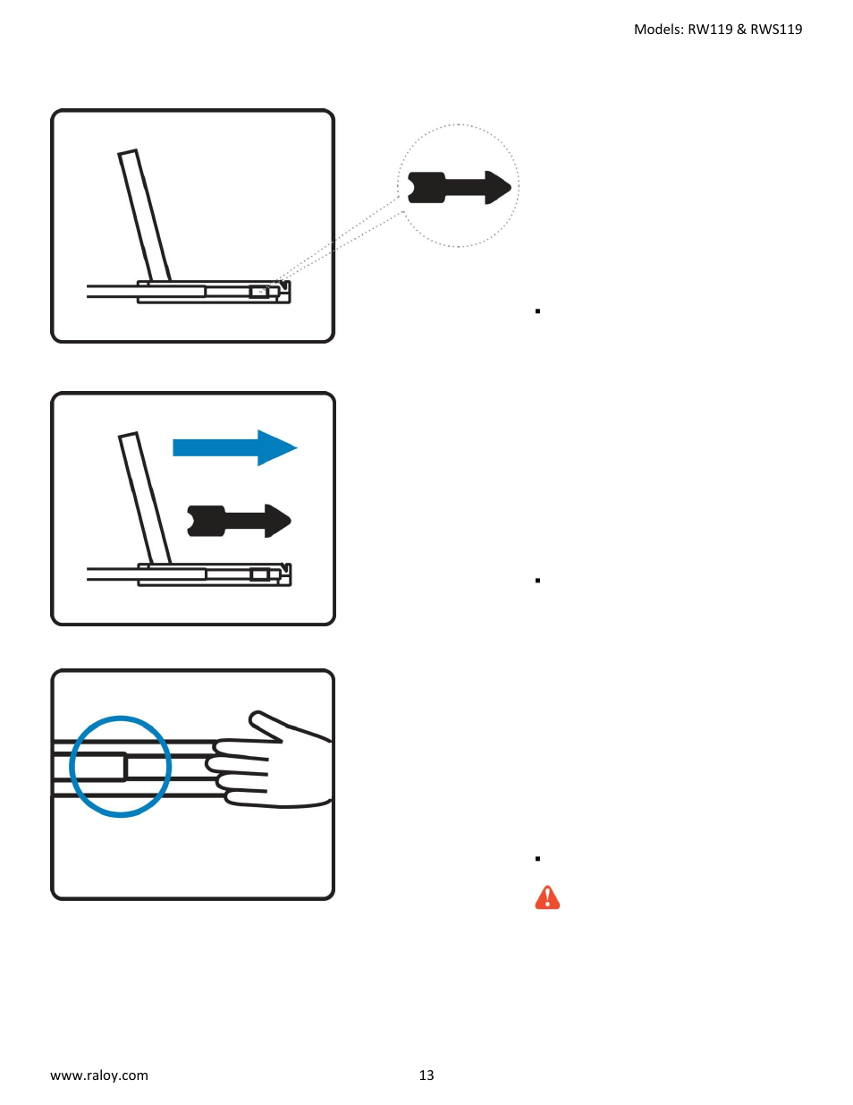 10 how to use the slides | Raloy RW119 User Manual | Page 13 / 29