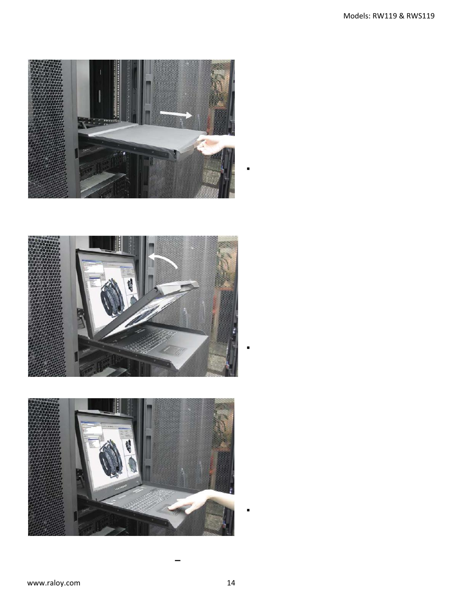 11 how to use the lcd keyboard drawer | Raloy RW119 User Manual | Page 14 / 29