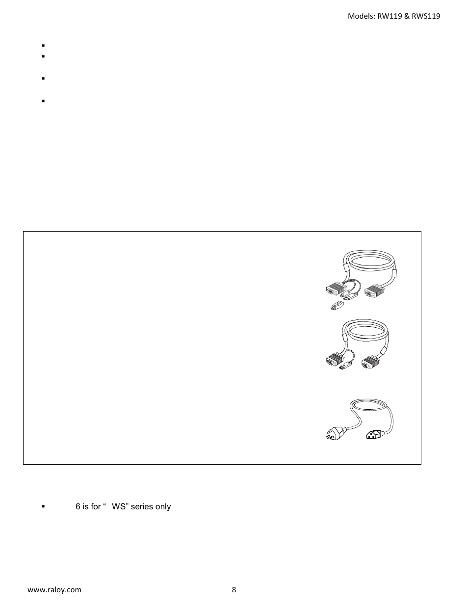 Raloy RW119 User Manual | Page 8 / 29