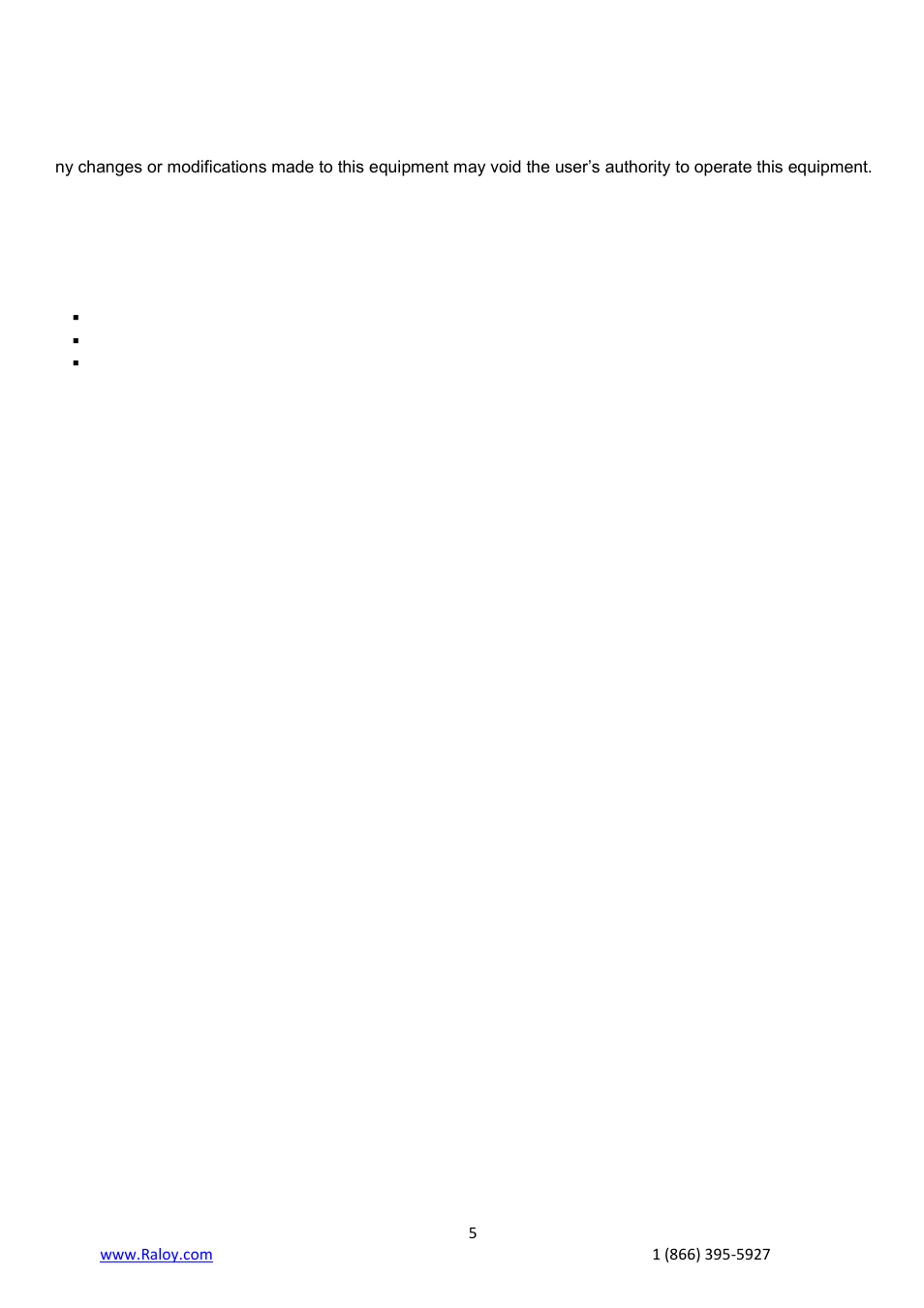 Raloy RF117HD User Manual | Page 5 / 28