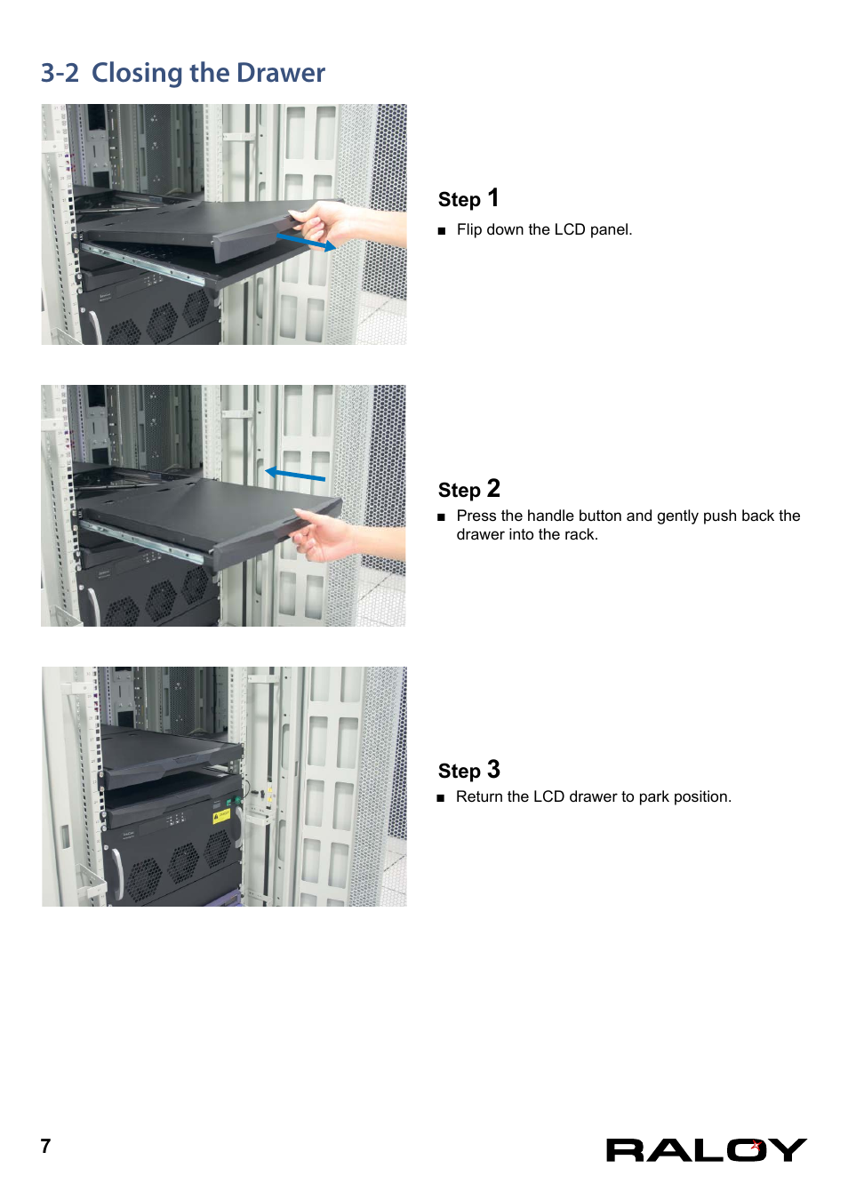 2 closing the drawer | Raloy RD119 User Manual | Page 10 / 18