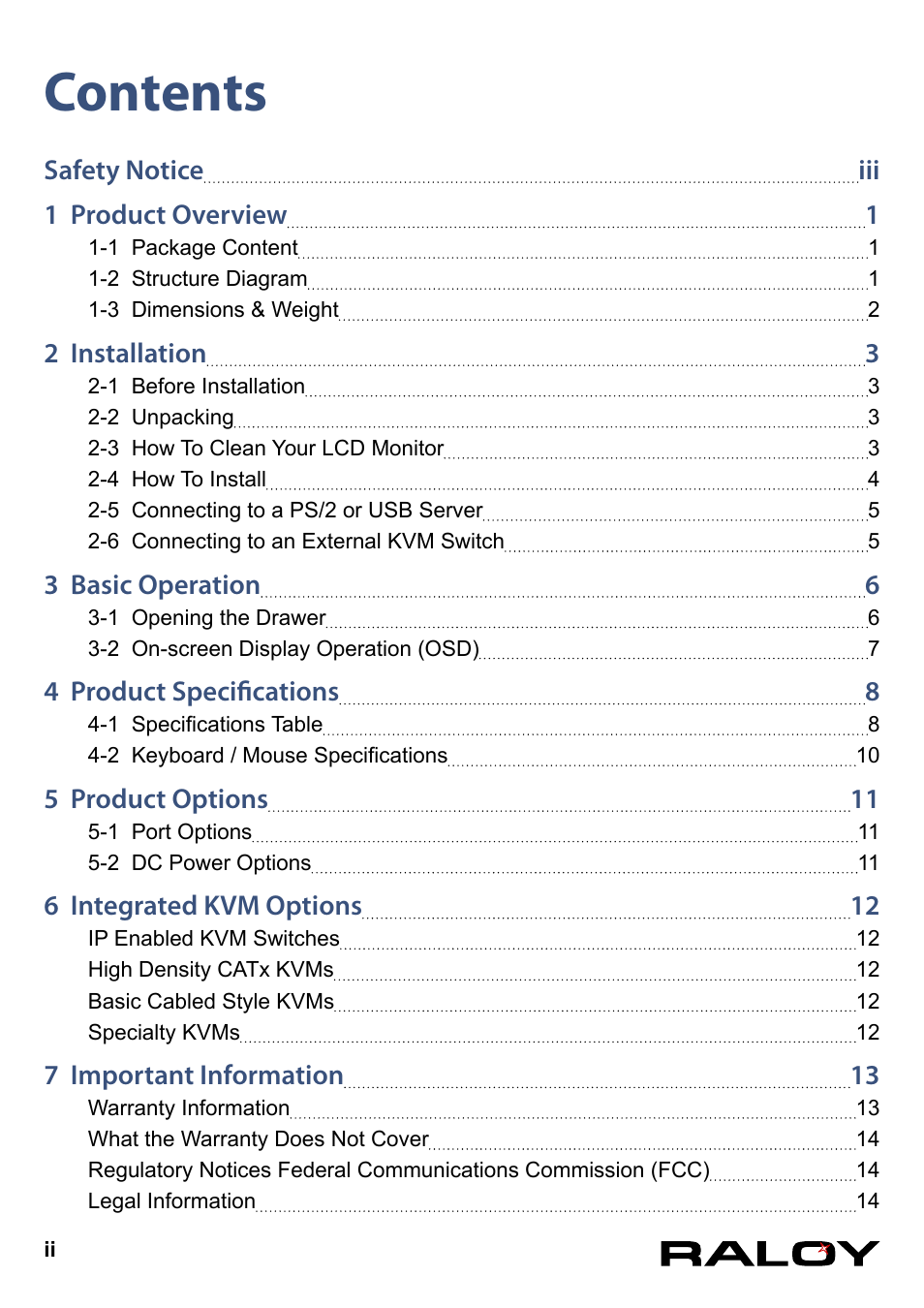 Raloy RD119 User Manual | Page 2 / 18