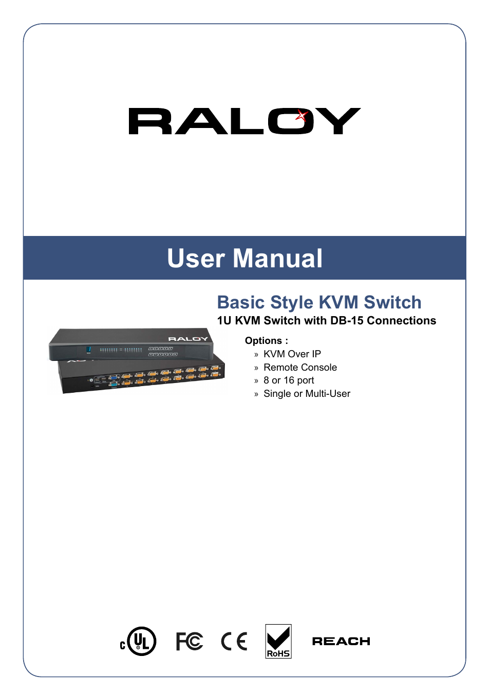 Raloy Basic KVM User Manual | 18 pages