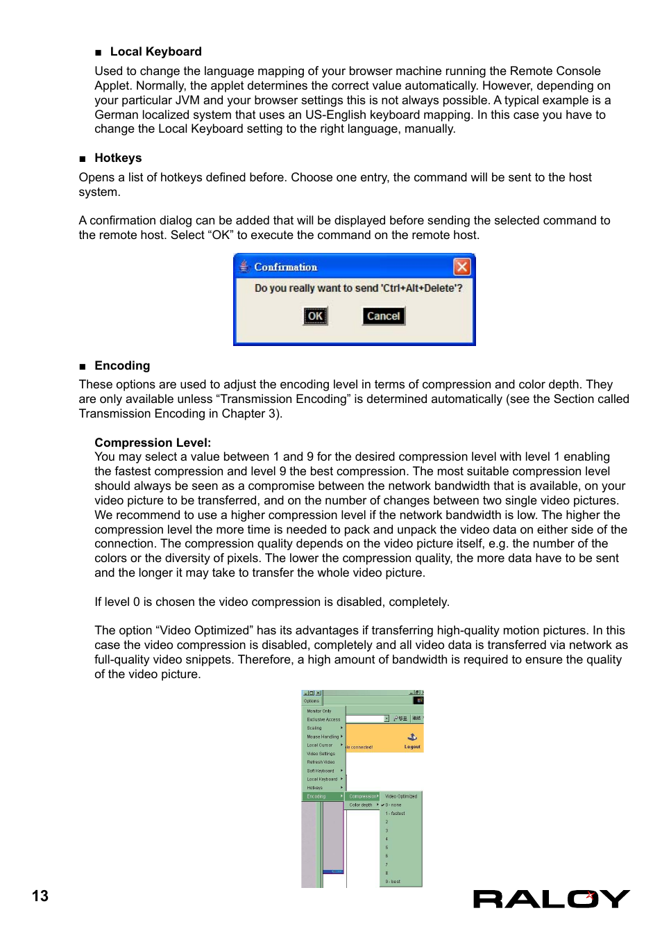 Raloy IP Functions for KVM User Manual | Page 16 / 44