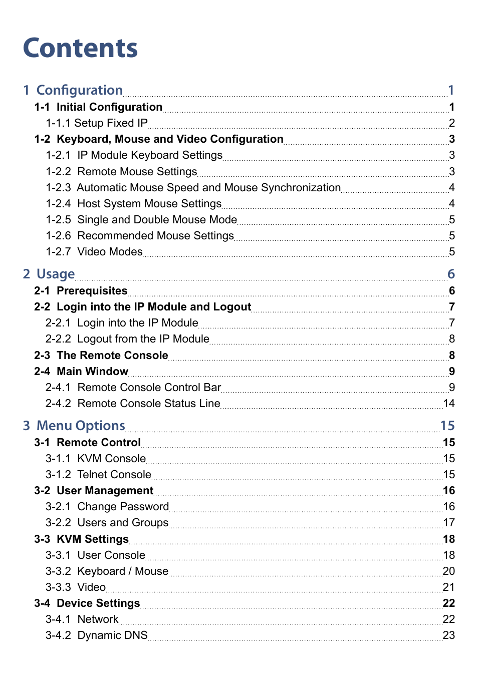 Raloy IP Functions for KVM User Manual | Page 2 / 44