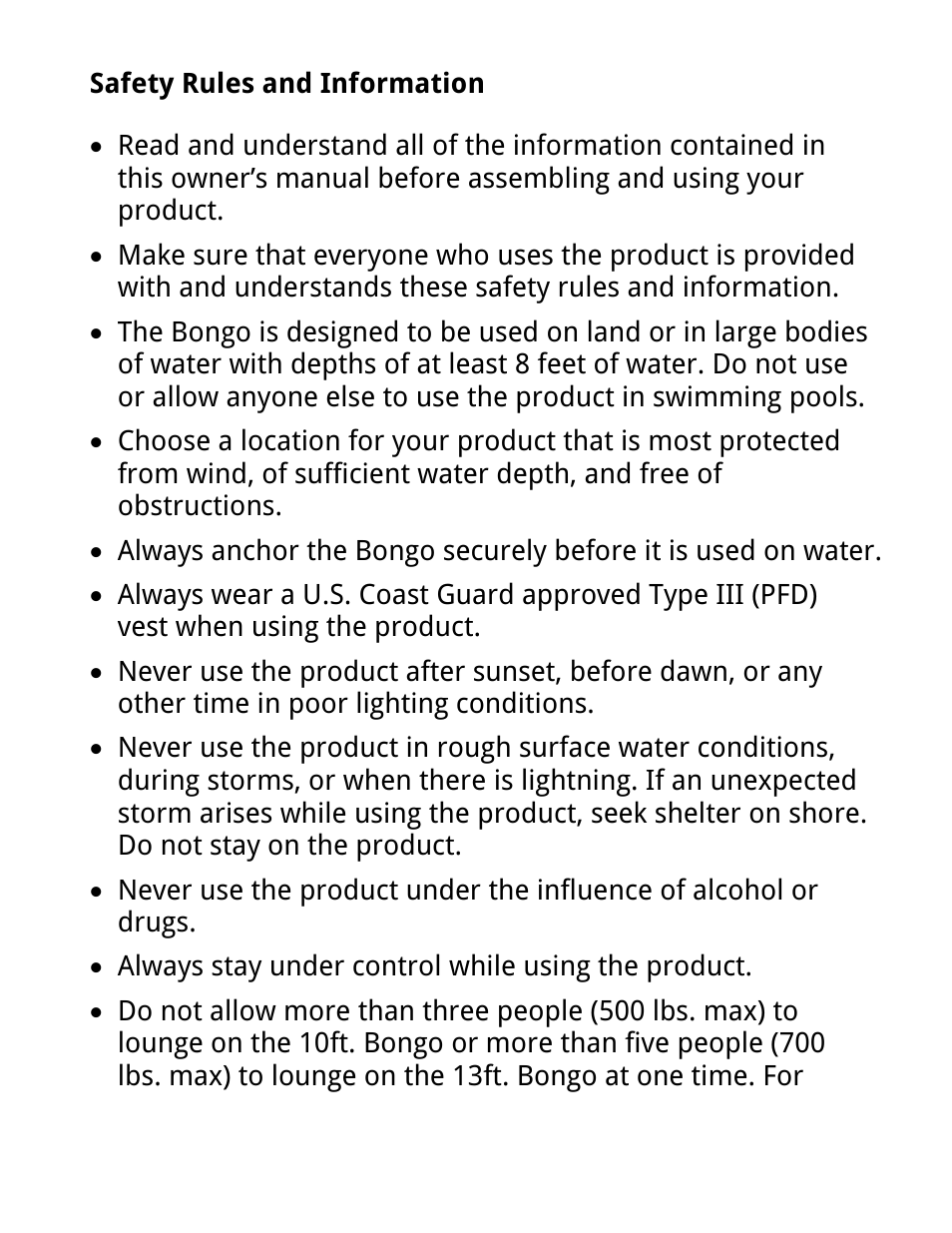 RAVE Sports Bongo 10 Bouncer Water Park User Manual | Page 4 / 16