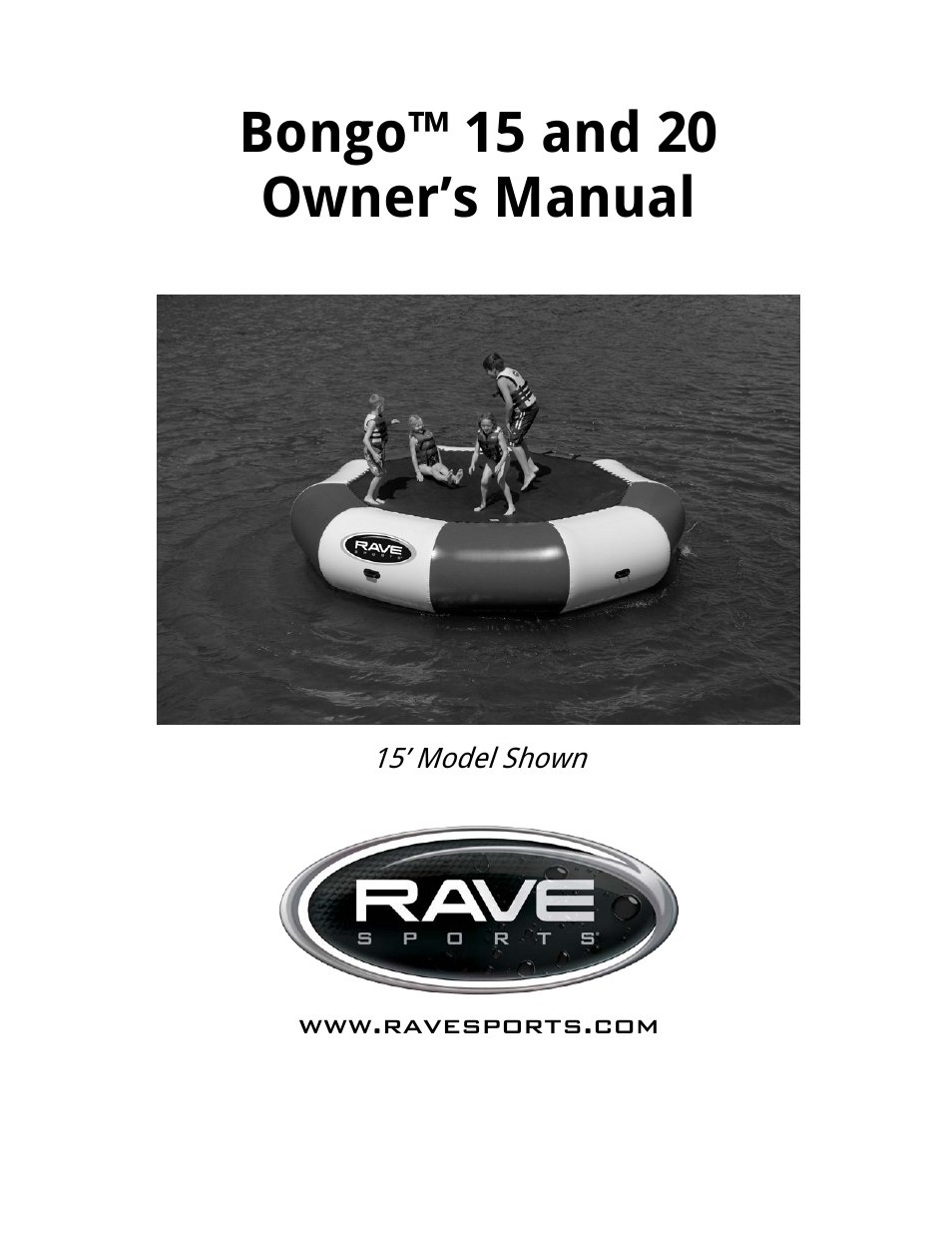 RAVE Sports Bongo 20 Bouncer Water Park User Manual | 16 pages