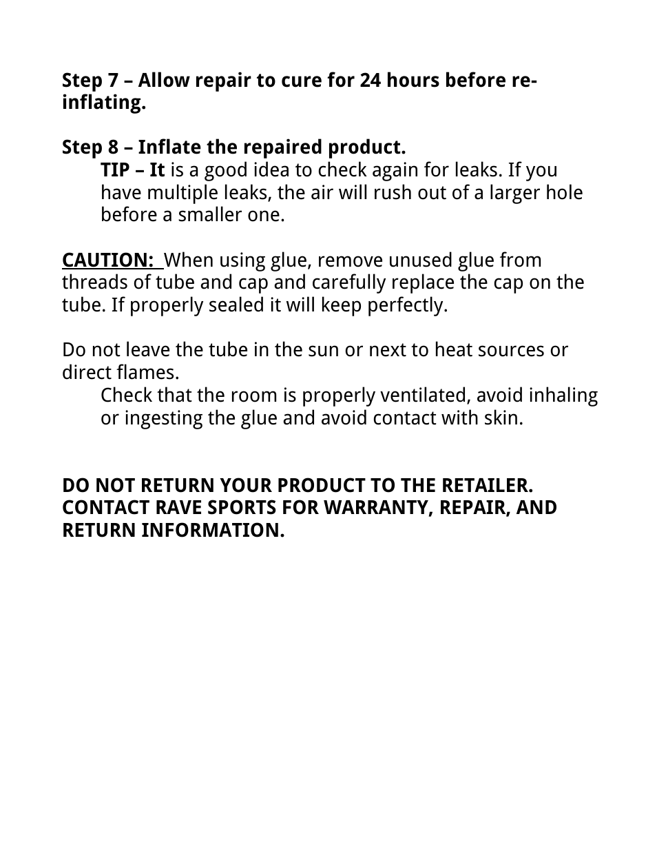 RAVE Sports Splash Zone Plus 12' User Manual | Page 18 / 24