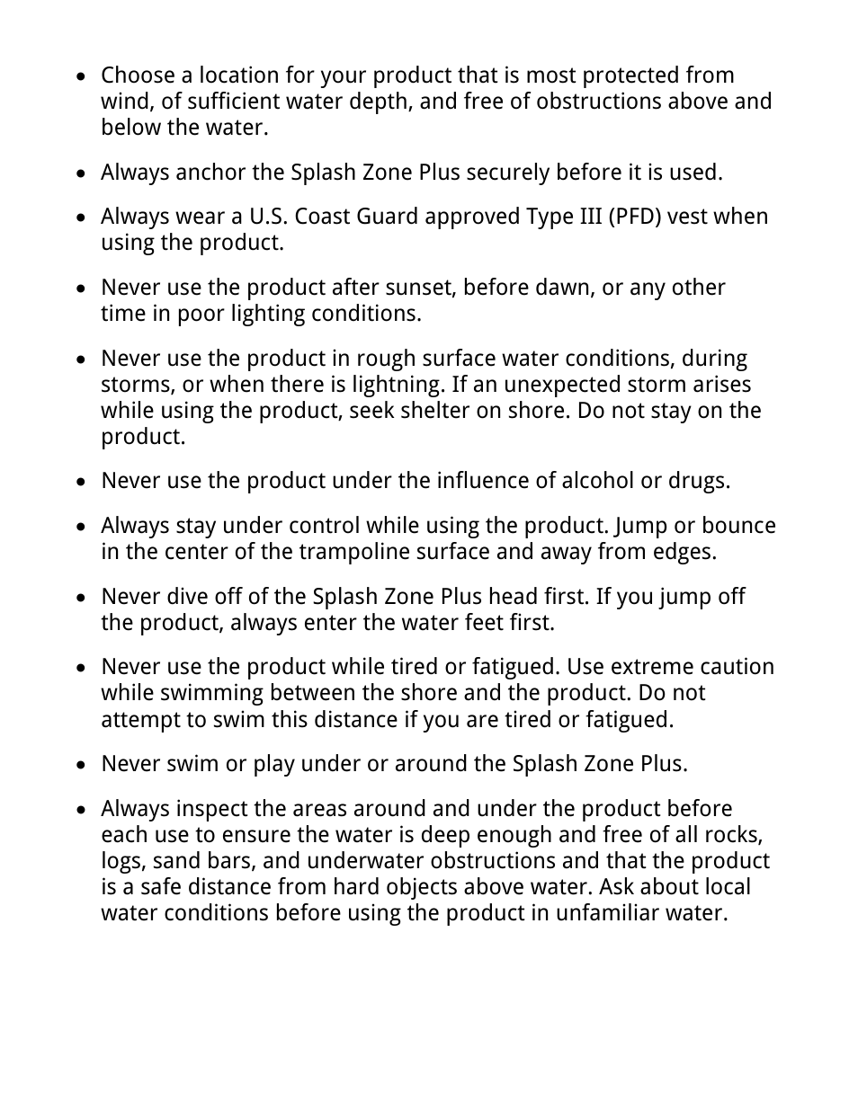 RAVE Sports Splash Zone Plus 12' User Manual | Page 5 / 24