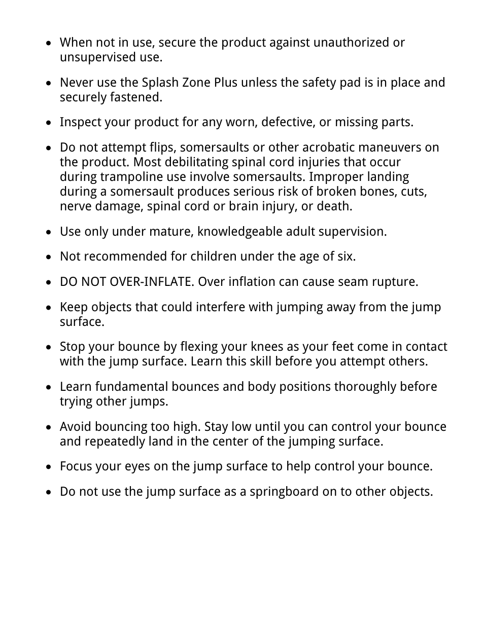 RAVE Sports Splash Zone Plus 12' User Manual | Page 6 / 24