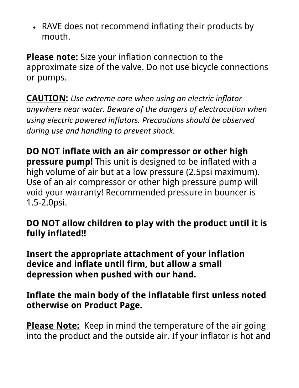 RAVE Sports Splash Zone Plus 12' User Manual | Page 9 / 24