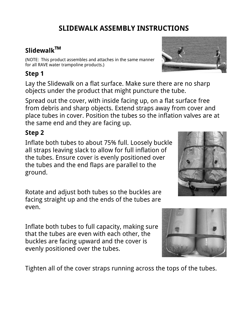 Slidewalk assembly instructions | RAVE Sports Slidewalk User Manual | Page 18 / 24