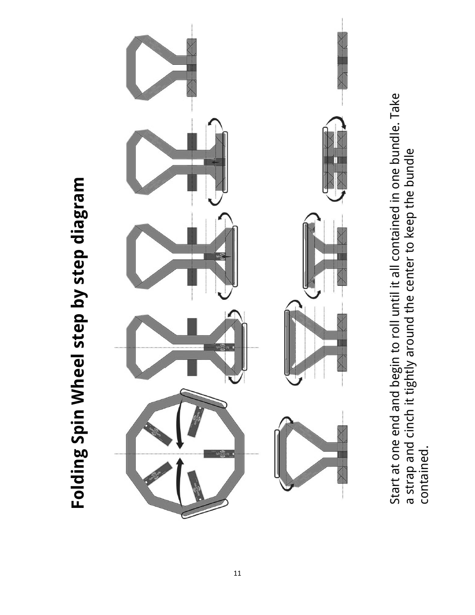Fo ld ing sp in w he el ste p by s te p dia gr am | RAVE Sports Spin Wheel w/ Bongo 13 User Manual | Page 11 / 16