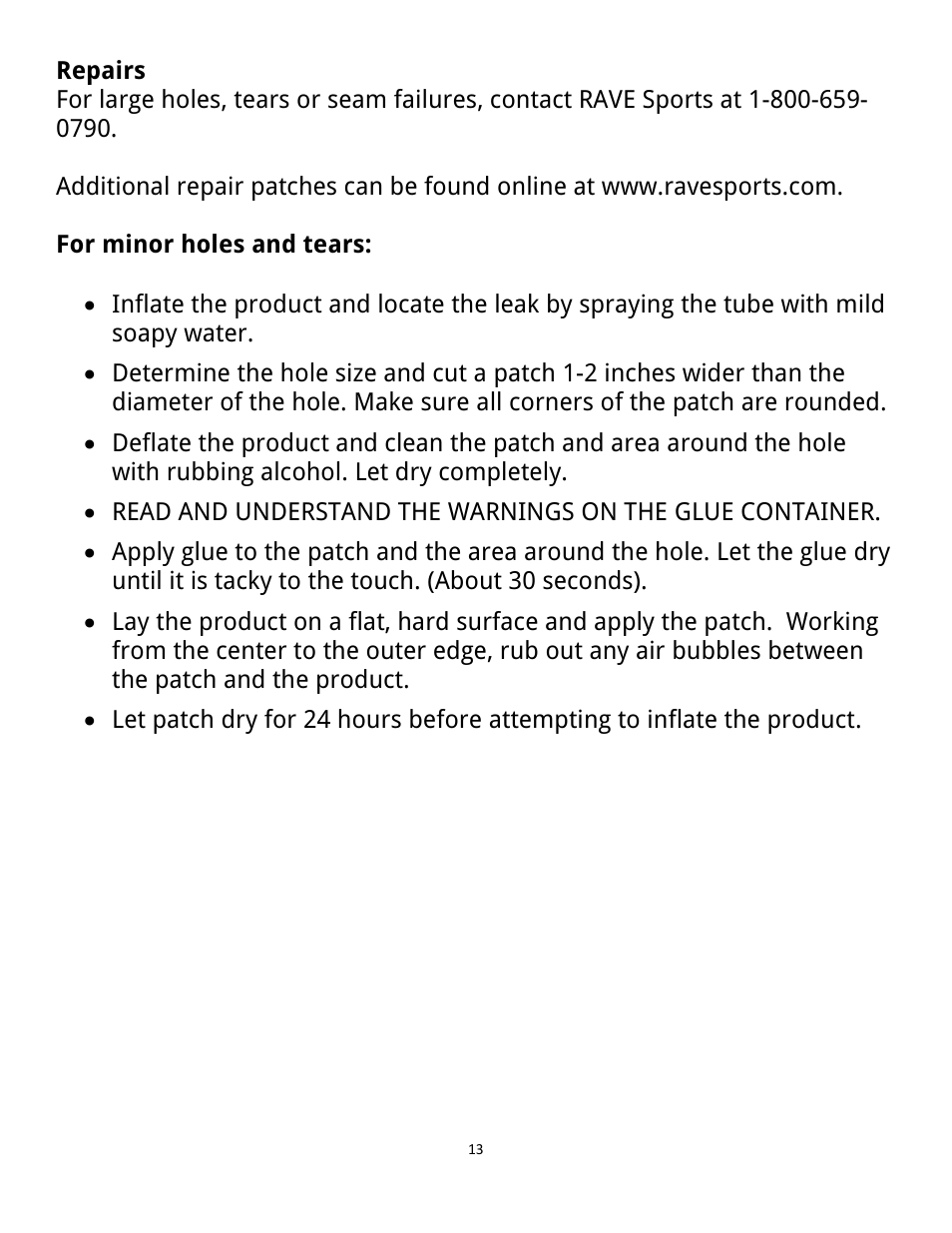 RAVE Sports Spin Wheel w/ Bongo 13 User Manual | Page 13 / 16