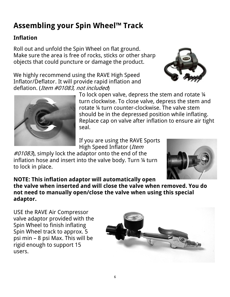 Assembling your spin wheel™ track | RAVE Sports Spin Wheel w/ Bongo 13 User Manual | Page 6 / 16