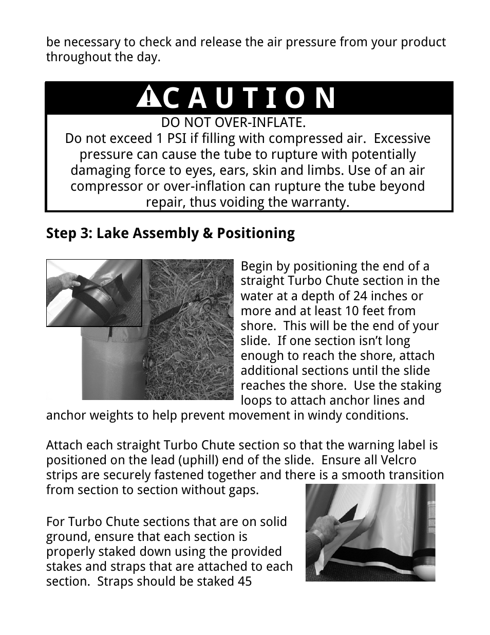 C a u t i o n | RAVE Sports Turbo Sled User Manual | Page 10 / 16
