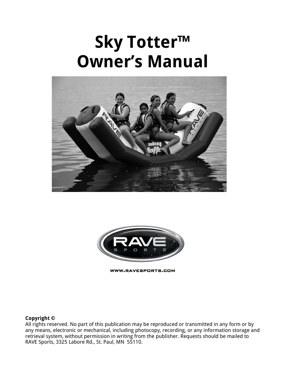 RAVE Sports Sky Totter User Manual | 16 pages