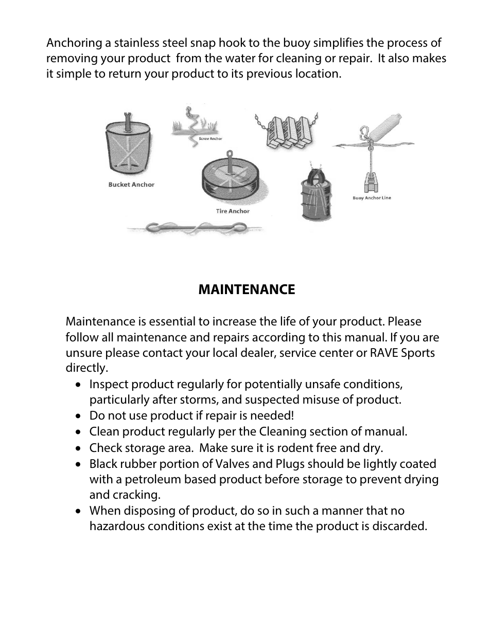 Maintenance | RAVE Sports Sky Totter User Manual | Page 10 / 16