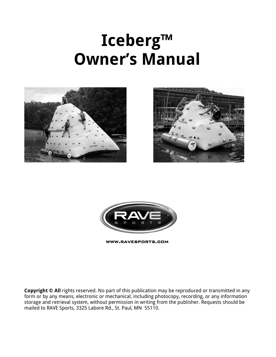 RAVE Sports 7' Iceberg User Manual | 16 pages