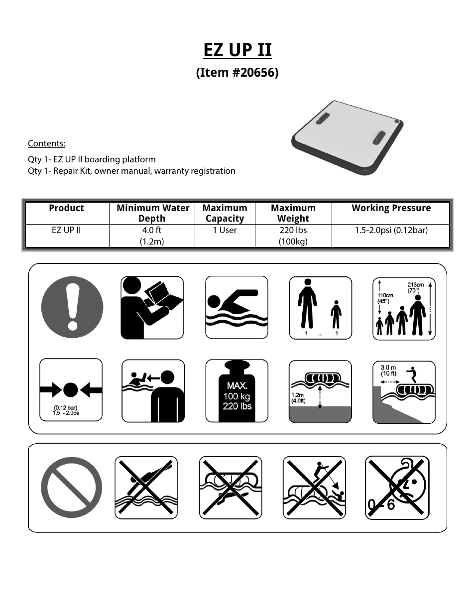 Ez up ii | RAVE Sports Splash Trax Arch Bridge User Manual | Page 12 / 32