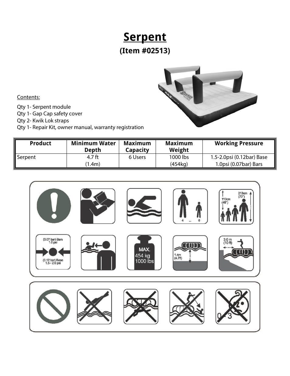 Serpent | RAVE Sports Splash Trax Arch Bridge User Manual | Page 16 / 32