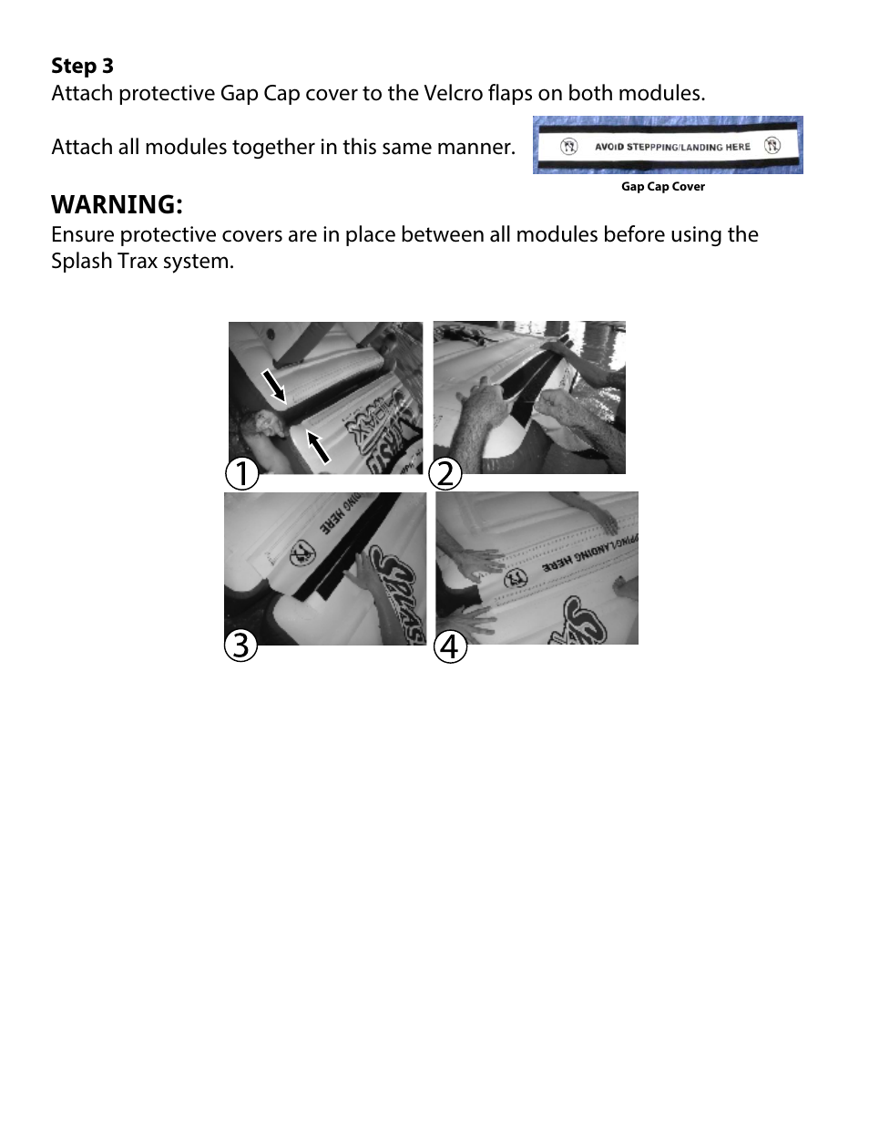 Warning | RAVE Sports Splash Trax Arch Bridge User Manual | Page 21 / 32