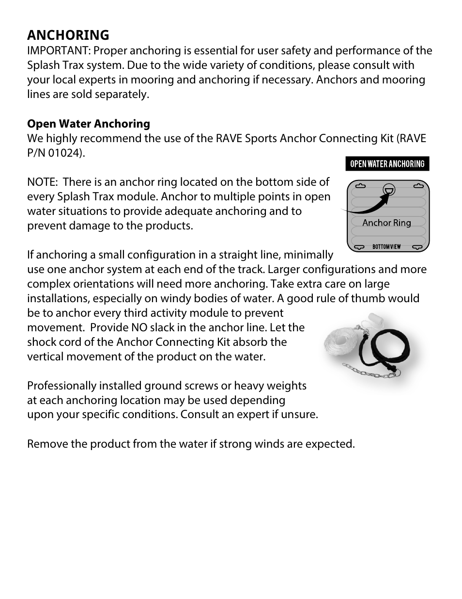 Anchoring | RAVE Sports Splash Trax Arch Bridge User Manual | Page 24 / 32