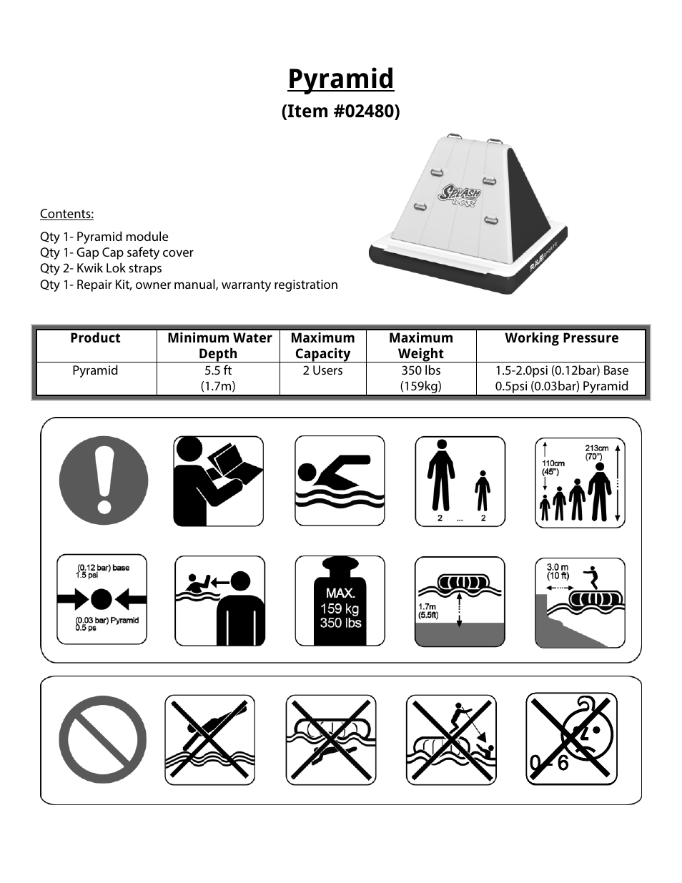 Pyramid | RAVE Sports Splash Trax Arch Bridge User Manual | Page 9 / 32