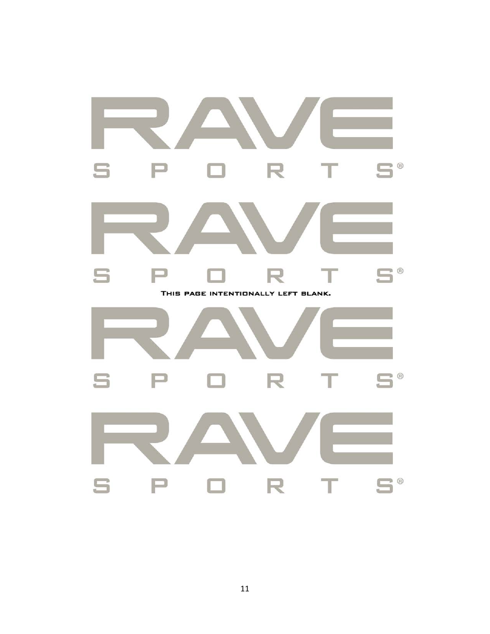 RAVE Sports Performance 3 Piece Aluminum SUP Paddle User Manual | Page 11 / 12