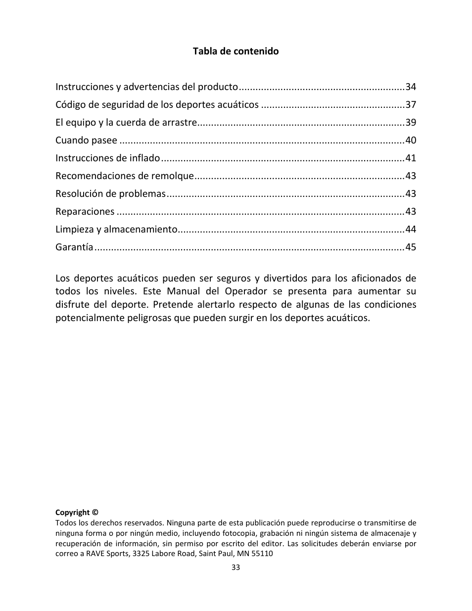 RAVE Sports Waterboggan 12 User Manual | Page 33 / 48